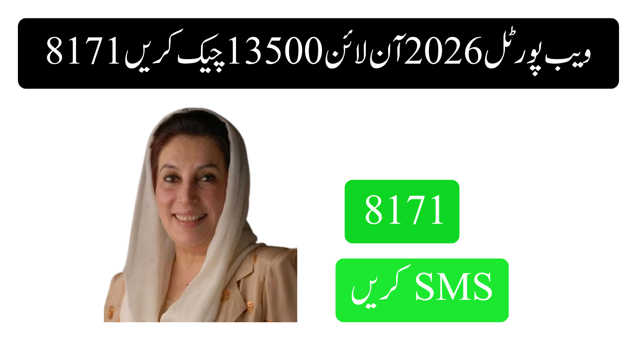 ویب پورٹل 2026 آن لائن 13500 چیک کریں 8171