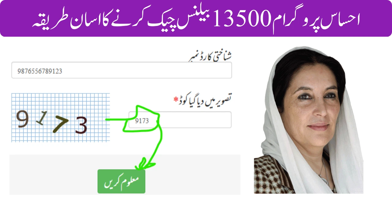 احساس پروگرام 13500 بیلنس چیک